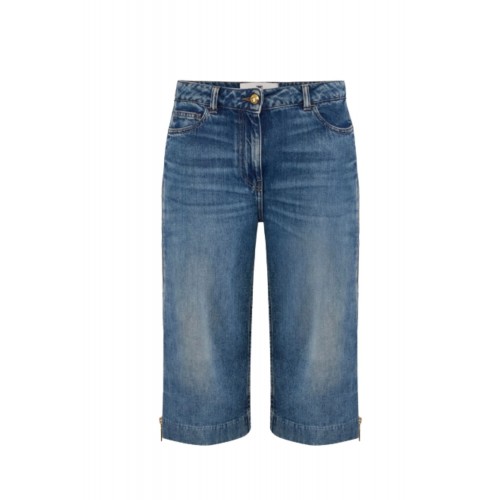 Jeans ELISABETTA FRANCHI, Denim bermuda shorts with zip
