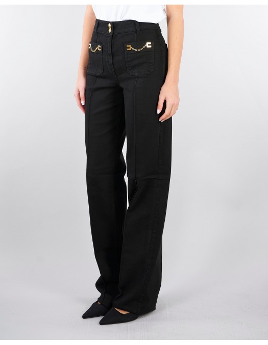 BLUGI ELISABETTA FRANCHI, High Waist, Negru - PJ25D61E2110