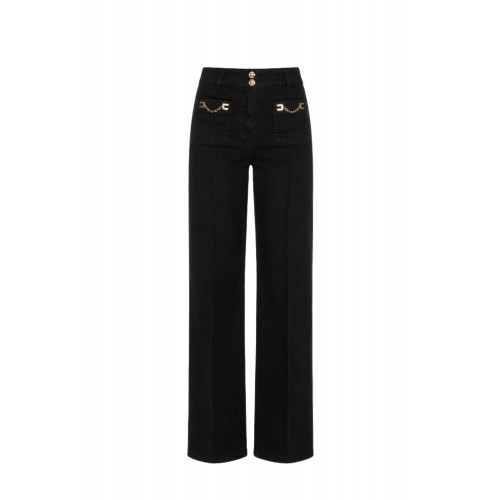 BLUGI ELISABETTA FRANCHI, High Waist, Negru