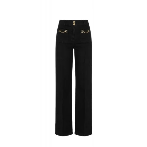 BLUGI ELISABETTA FRANCHI, High Waist, Negru