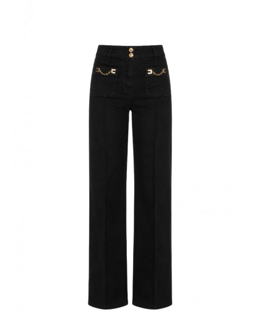 BLUGI ELISABETTA FRANCHI, High Waist, Negru - PJ25D61E2110