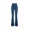 Jeans ELISABETTA FRANCHI, Boot-cut jeans with logo details, Bleumarin