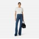 Jeans ELISABETTA FRANCHI, Boot-cut jeans with logo details, Bleumarin - PJ26D61E2104