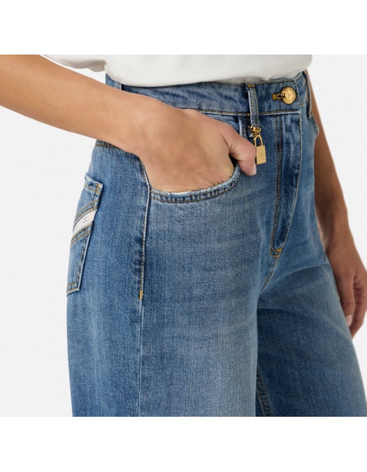 Blugi Elisabetta Franchi, Balloon jeans, Blue - PJ27D61E2139