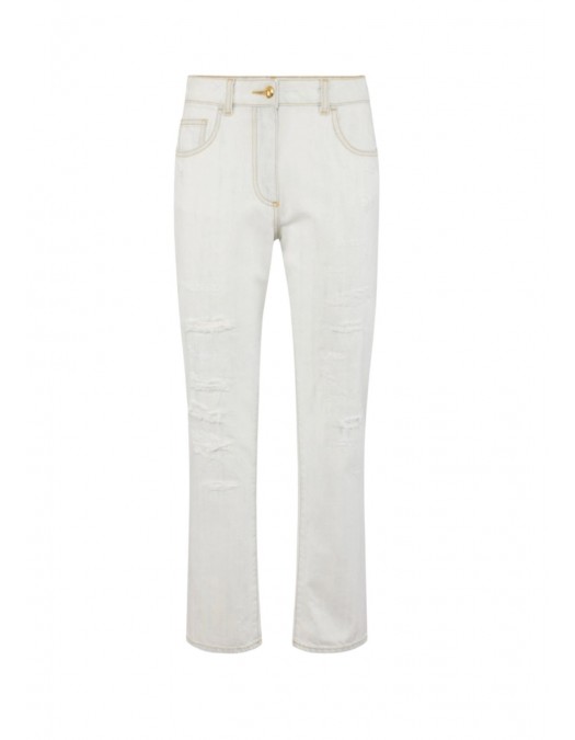 Jeans ELISABETTA FRANCHI,  with distressed details, Alb - PJ28N61E2FB8