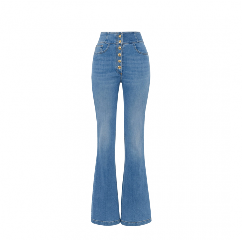 Jeans ELISABETTA FRANCHI, Jeans with Logo Buttons Jeans ELISABETTA FRANCHI, Jeans with Logo Buttons