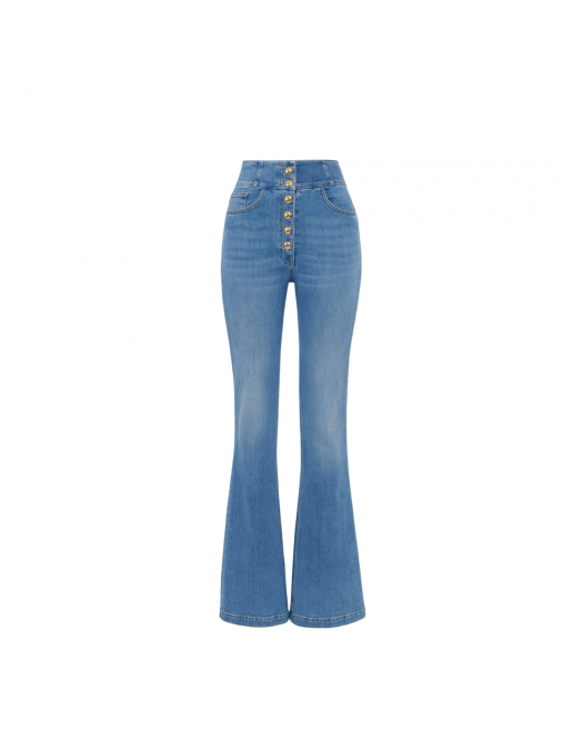 Jeans ELISABETTA FRANCHI, Jeans with Logo Buttons - PJ82D51E2192 Jeans ELISABETTA FRANCHI, Jeans with Logo Buttons - PJ82D51E2192