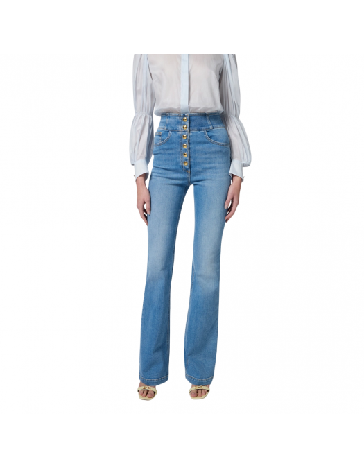 Jeans ELISABETTA FRANCHI, Jeans with Logo Buttons - PJ82D51E2192 Jeans ELISABETTA FRANCHI, Jeans with Logo Buttons - PJ82D51E2192