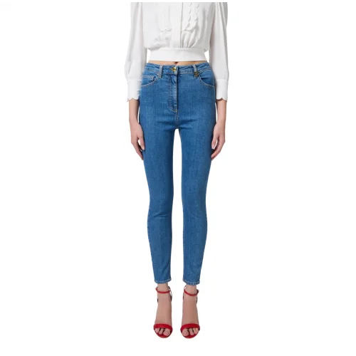 Jeans ELISABETTA FRANCHI, Skinny, Logo Detail, Blue