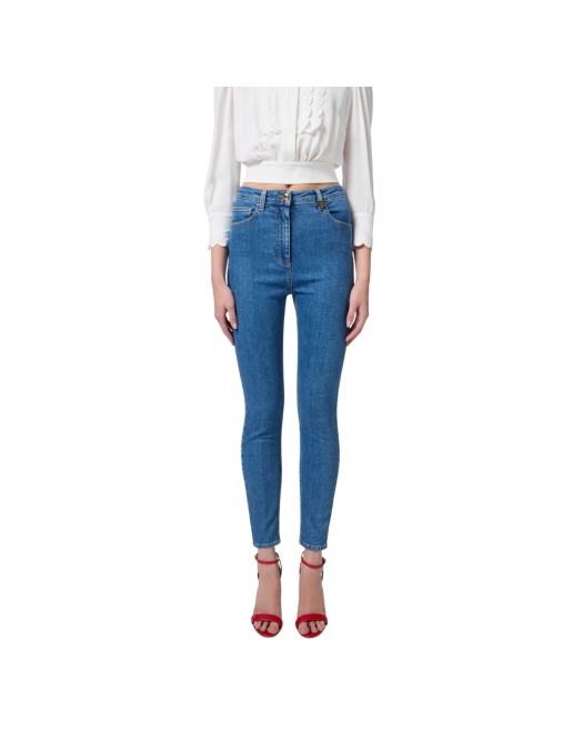 Jeans ELISABETTA FRANCHI, Skinny, Logo Detail, Blue - PJ86I51E2192 Jeans ELISABETTA FRANCHI, Skinny, Logo Detail, Blue - PJ86I51E2192