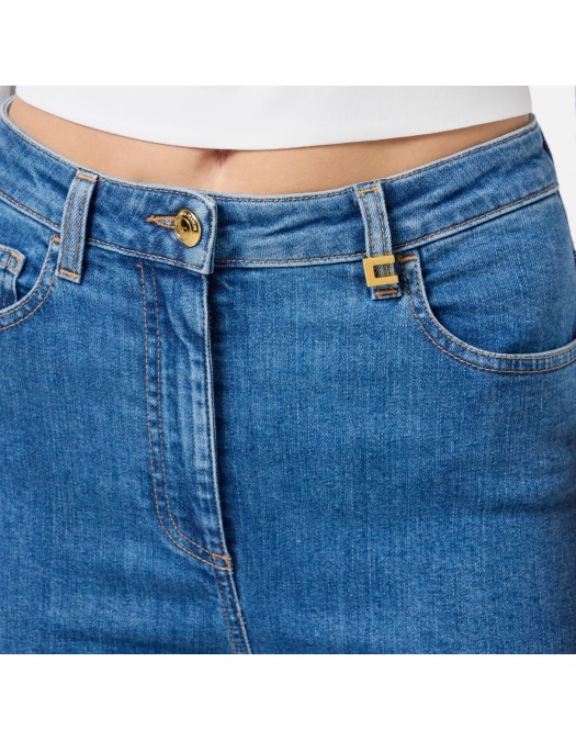 Jeans ELISABETTA FRANCHI, Skinny, Logo Detail, Blue - PJ86I51E2192 Jeans ELISABETTA FRANCHI, Skinny, Logo Detail, Blue - PJ86I51E2192