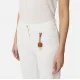 Jeans ELISABETTA FRANCHI, Dyed Cotton jeans, Logo Charm, White - PJ87D51E2360 Jeans ELISABETTA FRANCHI, Dyed Cotton jeans, Logo Charm, White - PJ87D51E2360