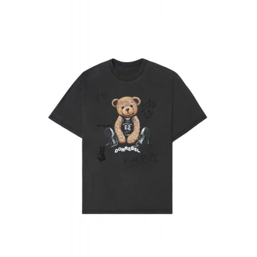 Tricou DOMREBEL, Play Sketch Tee - Faded Black