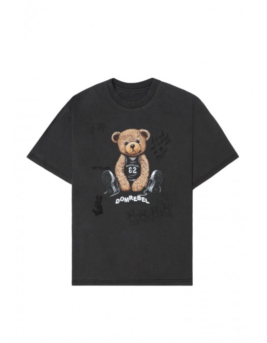 Tricou DOMREBEL, Play Sketch Tee - Faded Black - PLAY SKETCHTSHIRTFADEDBLACK