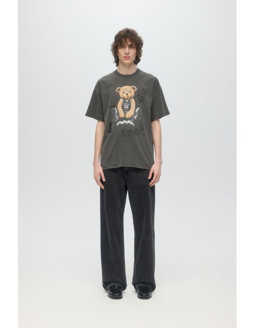 Tricou DOMREBEL, Play Sketch Tee - Faded Black - PLAY SKETCHTSHIRTFADEDBLACK