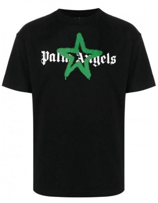 Tricou Palm Angels, Green Star, Negru - PMAA001C99JER0241055