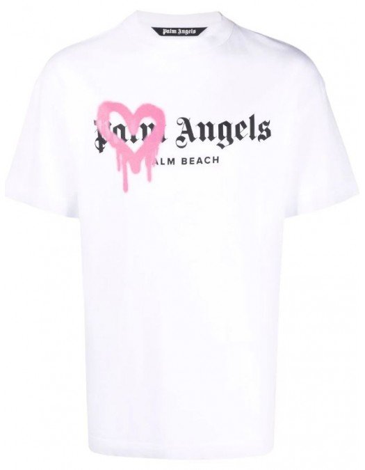 TRICOU PALM ANGELS , Sprayed heart Palm Beach - PMAA001F21JER0060132