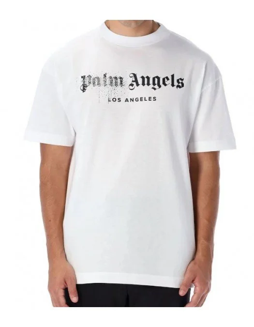 Palm Angels White 'Los Angeles' Sprayed Logo T-Shirt – BlackSkinny