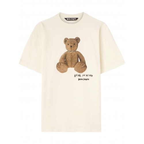 Tricou PALM ANGELS, Bear In Mind Print, White Tricou PALM ANGELS, Bear In Mind Print, White