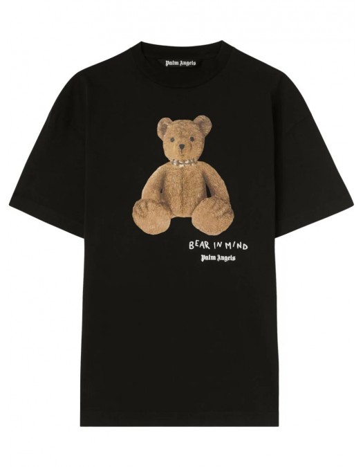 Tricou PALM ANGELS, Bear In Mind Print, Black - PMAA001F24JER0101060