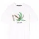 TRICOU PALM ANGELS, Broken Palm Print, White - PMAA001S22JER0220155