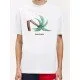 TRICOU PALM ANGELS, Broken Palm Print, White - PMAA001S22JER0220155