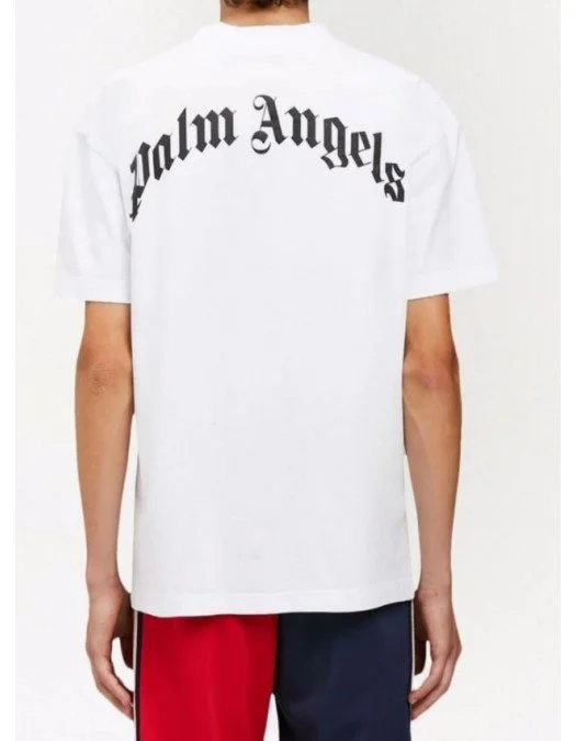 TRICOU PALM ANGELS, Broken Palm Print, White - PMAA001S22JER0220155