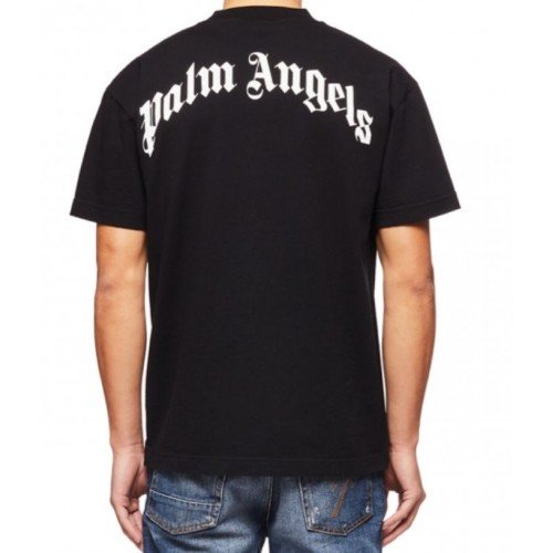 TRICOU PALM ANGELS, Broken Palm Print, Black