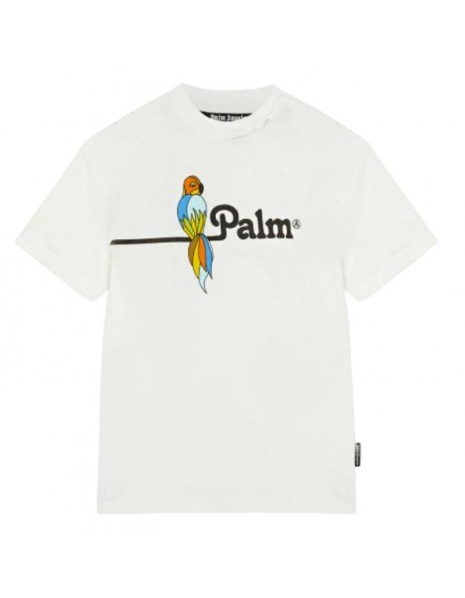 TRICOU PALM ANGELS, PMAA001S22JER0280110  PARROT VINTAGE TEE - PMAA001S22JER0280110