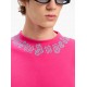 Tricou PALM ANGELS, Neck Logo Insert, Pink - PMAA001S25JER0023240