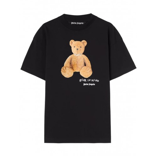 Tricou PALM ANGELS, Bear In Mind, Logo Print, Black Tricou PALM ANGELS, Bear In Mind, Logo Print, Black