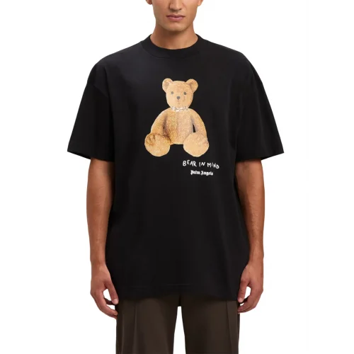 Tricou PALM ANGELS, Bear In Mind, Logo Print, Black