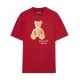 Tricou PALM ANGELS, Bear In Mind, Logo Print, Red - PMAA001S25JER0052560 Tricou PALM ANGELS, Bear In Mind, Logo Print, Red - PMAA001S25JER0052560