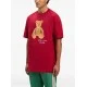 Tricou PALM ANGELS, Bear In Mind, Logo Print, Red - PMAA001S25JER0052560 Tricou PALM ANGELS, Bear In Mind, Logo Print, Red - PMAA001S25JER0052560