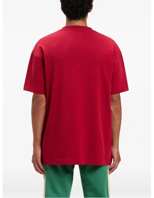 Tricou PALM ANGELS, Bear In Mind, Logo Print, Red - PMAA001S25JER0052560 Tricou PALM ANGELS, Bear In Mind, Logo Print, Red - PMAA001S25JER0052560