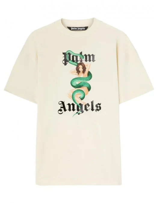 Tricou PALM ANGELS, Ivy Pin Up, Cream White - PMAA001S25JER0070B10 Tricou PALM ANGELS, Ivy Pin Up, Cream White - PMAA001S25JER0070B10