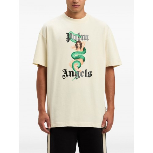 Tricou PALM ANGELS, Ivy Pin Up, Cream White Tricou PALM ANGELS, Ivy Pin Up, Cream White