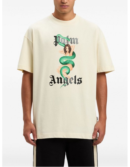 Tricou PALM ANGELS, Ivy Pin Up, Cream White - PMAA001S25JER0070B10