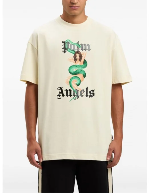 Tricou PALM ANGELS, Ivy Pin Up, Cream White - PMAA001S25JER0070B10 Tricou PALM ANGELS, Ivy Pin Up, Cream White - PMAA001S25JER0070B10