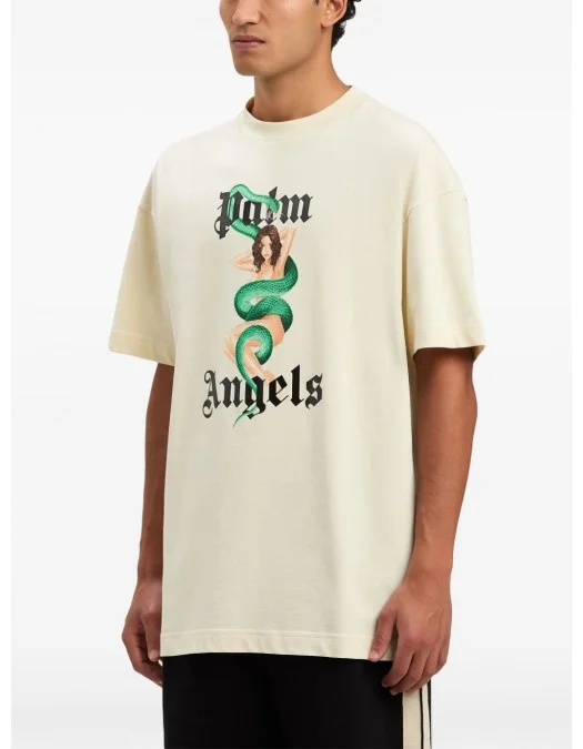 Tricou PALM ANGELS, Ivy Pin Up, Cream White - PMAA001S25JER0070B10 Tricou PALM ANGELS, Ivy Pin Up, Cream White - PMAA001S25JER0070B10