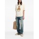 Tricou PALM ANGELS, Bear In Mind, Oversized, White - PMAA002F24JER0130360