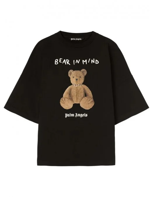 Tricou PALM ANGELS, Bear In Mind, Oversized, Black