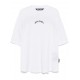 Tricou PALM ANGELS, Curved Front Logo, White - PMAA002S25JER0010310