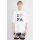 Tricou PALM ANGELS, Print Frontal Palmier, White - PMAA066S23JER0020184
