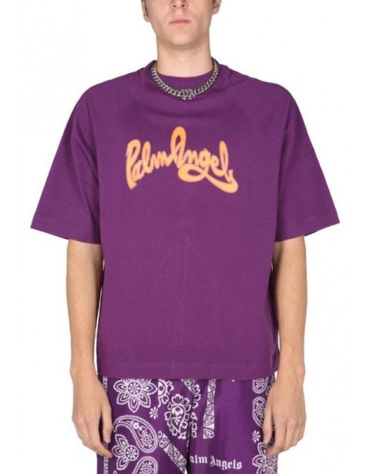 Tricou PALM ANGELS, Seasonal Logo, Purple - PMAA068F21JER0013720