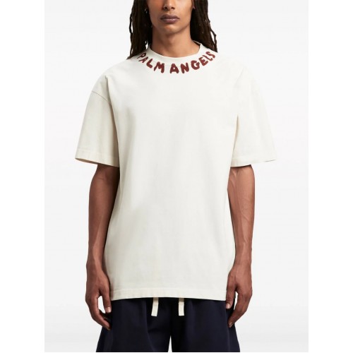 Tricou PALM ANGELS, Logo Guler, PMAA072S24JER0020325 Tricou PALM ANGELS, Logo Guler, PMAA072S24JER0020325