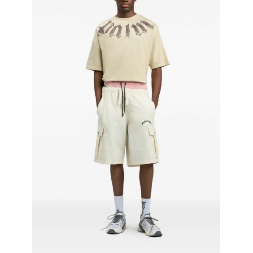 Tricou PALM ANGELS, logo oversized T-shirt, Beige