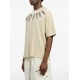 Tricou PALM ANGELS, logo oversized T-shirt, Beige - PMAA10DS26JER0026160