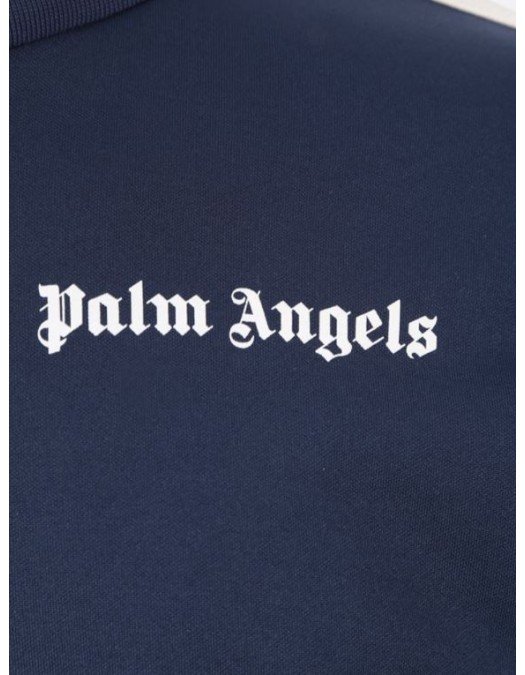 Jacheta Palm Angels, LOGO PRINT JERSEY TRACK NAVY BLUE Beige insert - PMBD001F21FAB0024601