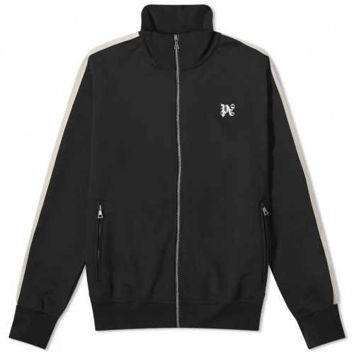 Hanorac PALM ANGELS, Monogram Track, Zipp, Pockets, Black Hanorac PALM ANGELS, Monogram Track, Zipp, Pockets, Black